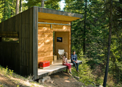 D - Retreat cabin with vertical and horizontal weatherboard