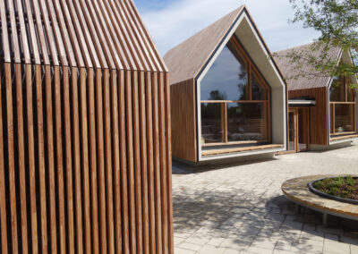 J - Sauna house exposed cladding slats