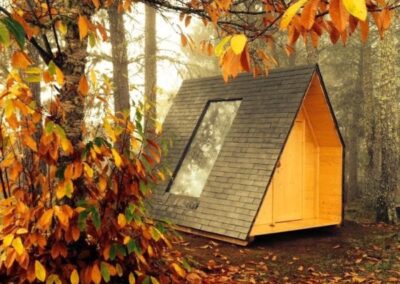 M - Micro cabin in forest dark and light