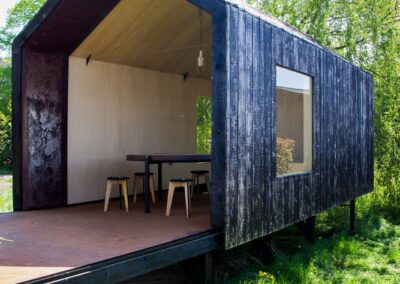 O - Rustic cabin on poles